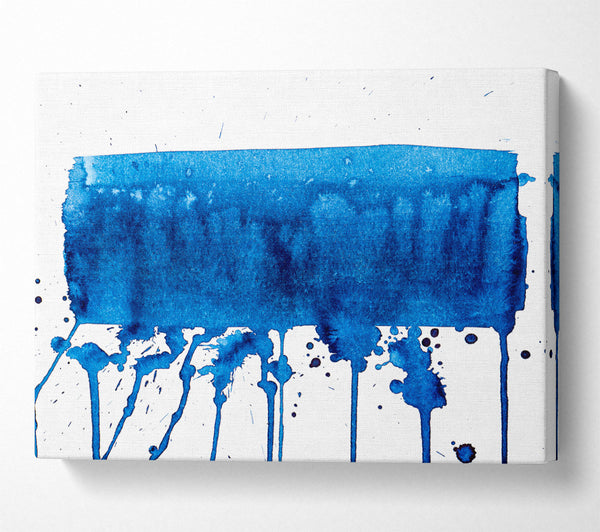  A Canvas Print of Indigo Blue Drip Canvas Print