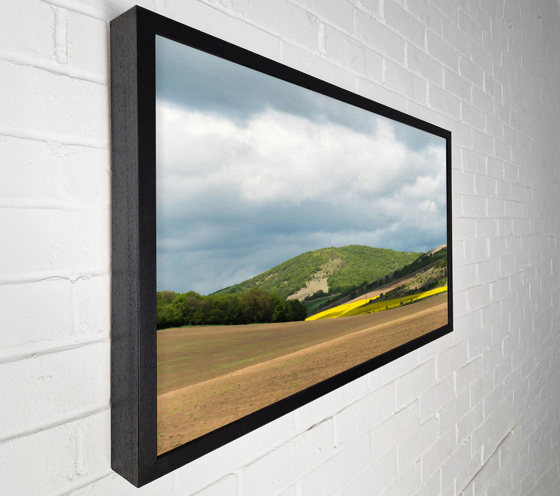  A Canvas Print of Golden Hills Under Clouds Canvas Wall Art