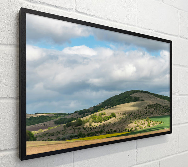 Green Hills Under Clouds