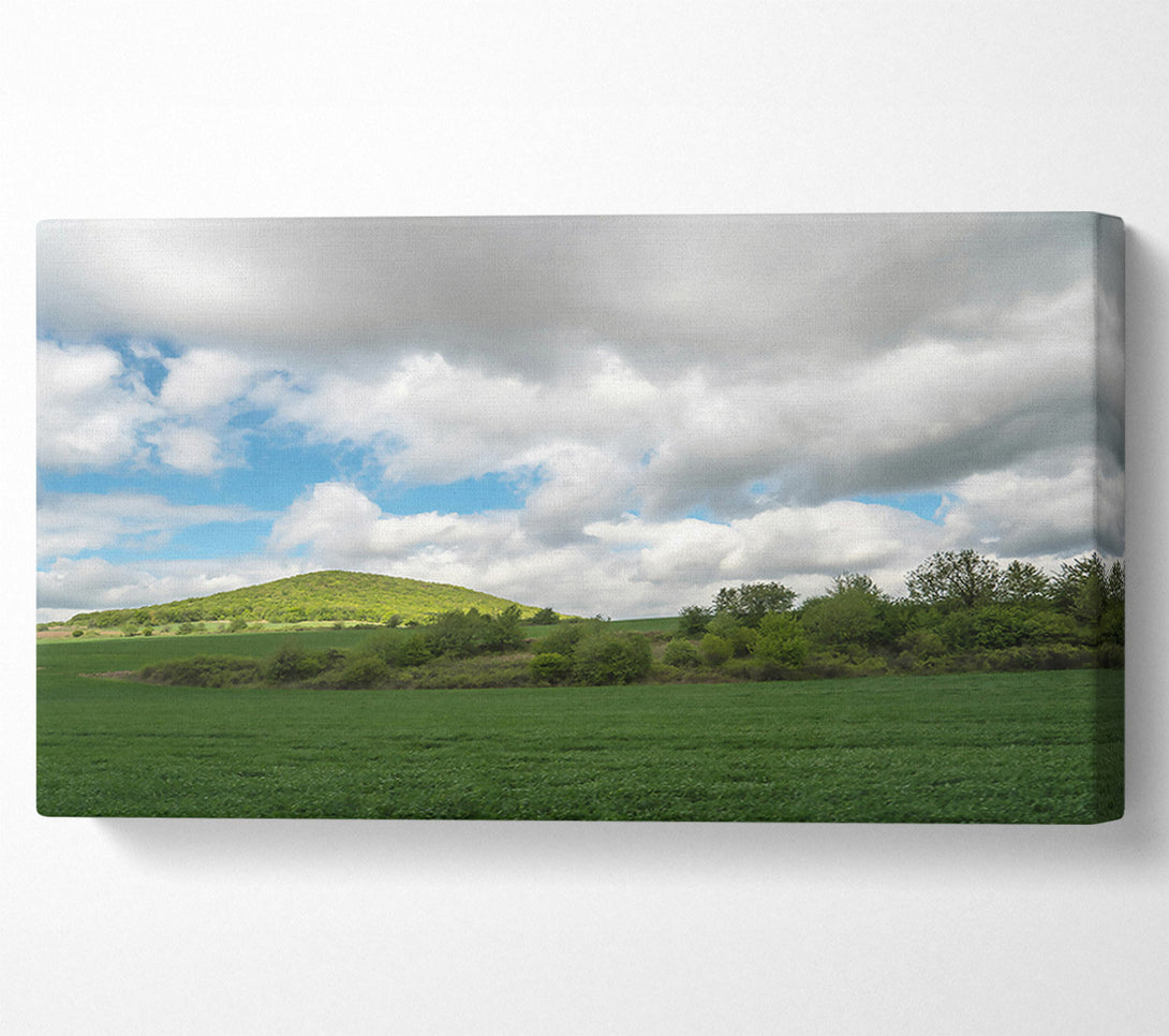  A Canvas Print of Green Hill Cloudscape Canvas Wall Art