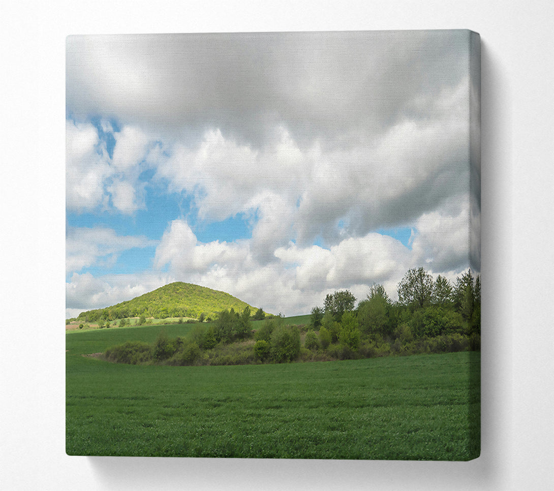  A Canvas Print of Green Hill Cloudscape Canvas Wall Art