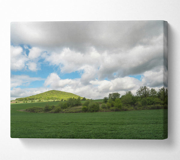  A Canvas Print of Green Hill Cloudscape Canvas Wall Art