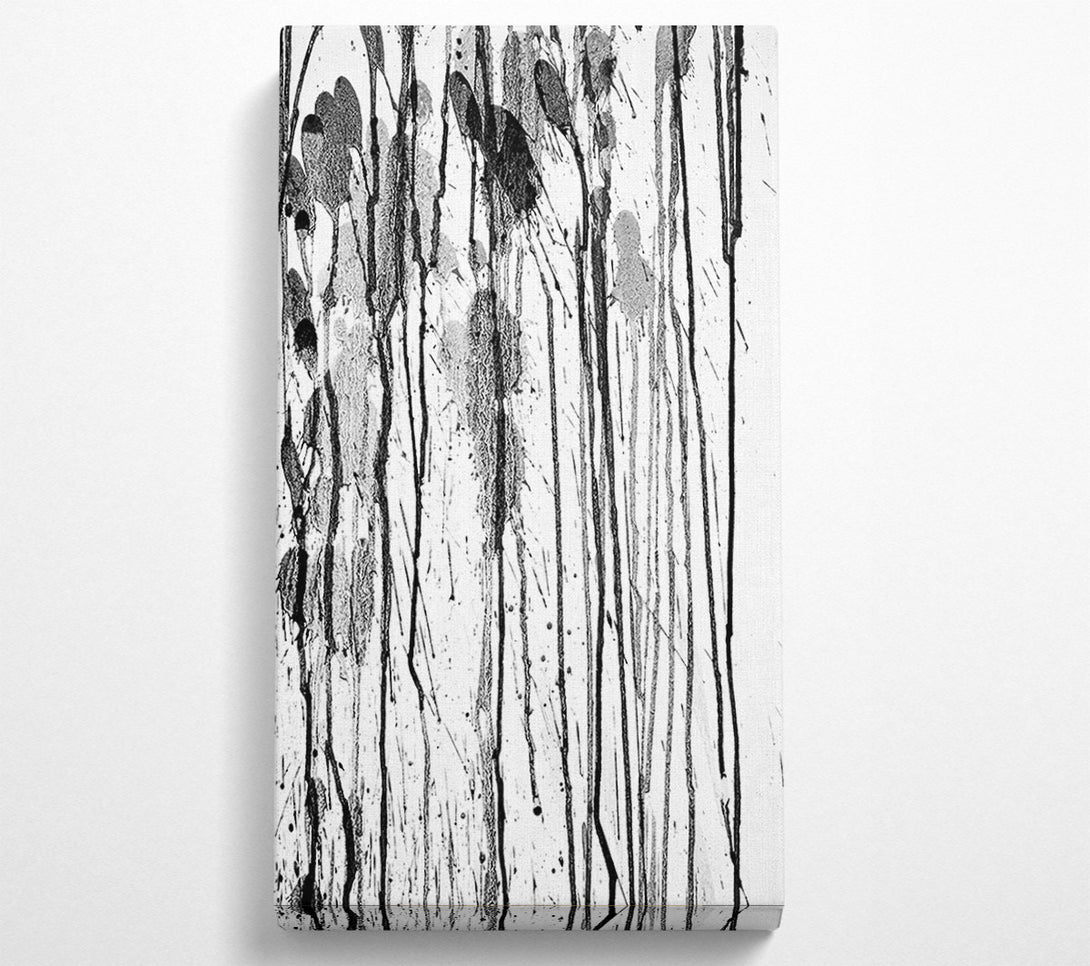  A Canvas Print of Black Splashes And Drips Canvas Print