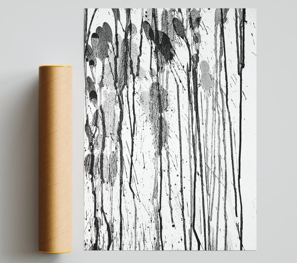 Black Splashes And Drips Poster