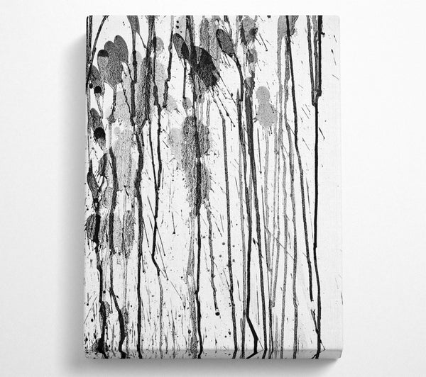  A Canvas Print of Black Splashes And Drips Canvas Print