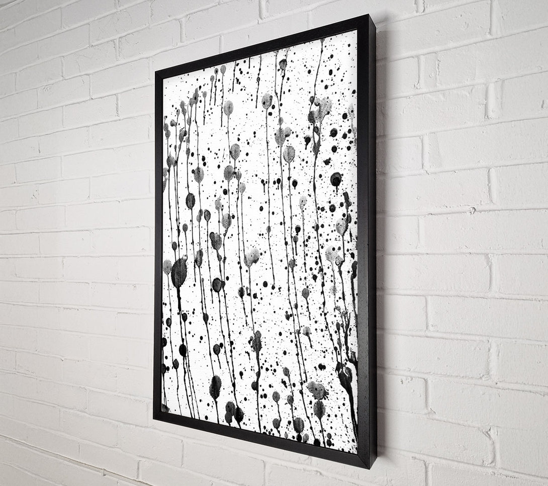  A Canvas Print of Black Ink Rain Canvas Wall Art