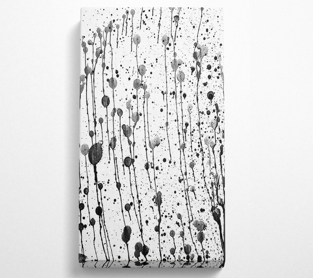  A Canvas Print of Black Ink Rain Canvas Wall Art
