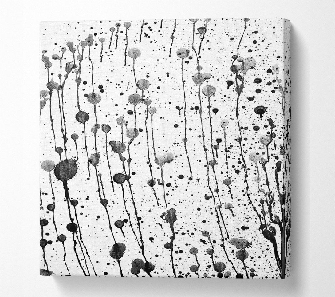  A Canvas Print of Black Ink Rain Canvas Wall Art