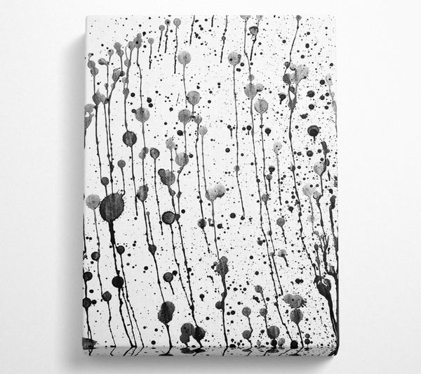  A Canvas Print of Black Ink Rain Canvas Wall Art