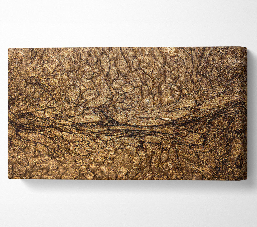  A Canvas Print of Metallic Gold Swirls Canvas Art