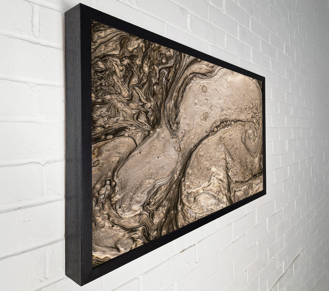  A Canvas Print of Silver Swirls Abstract Canvas Print
