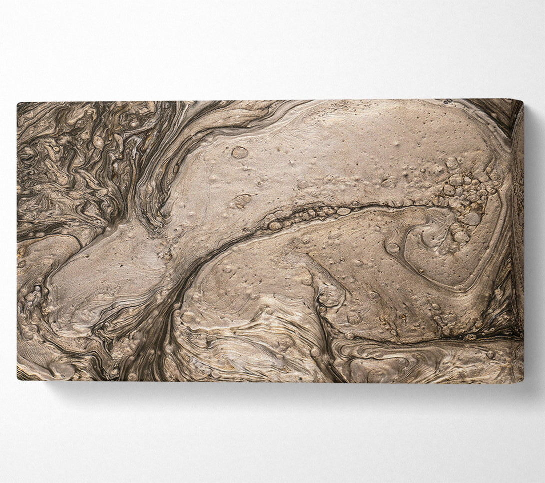  A Canvas Print of Silver Swirls Abstract Canvas Print