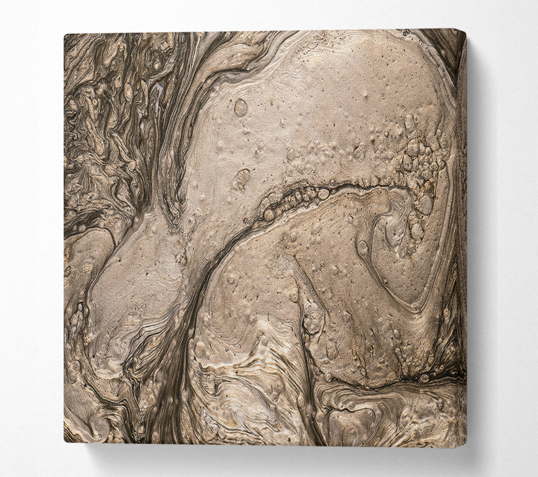  A Canvas Print of Silver Swirls Abstract Canvas Print