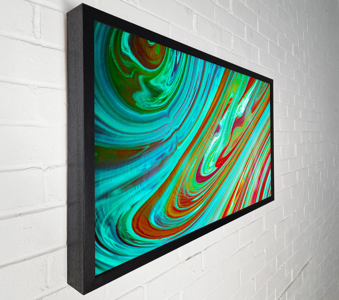  A Canvas Print of Cyan Swirling Dreams Canvas Art