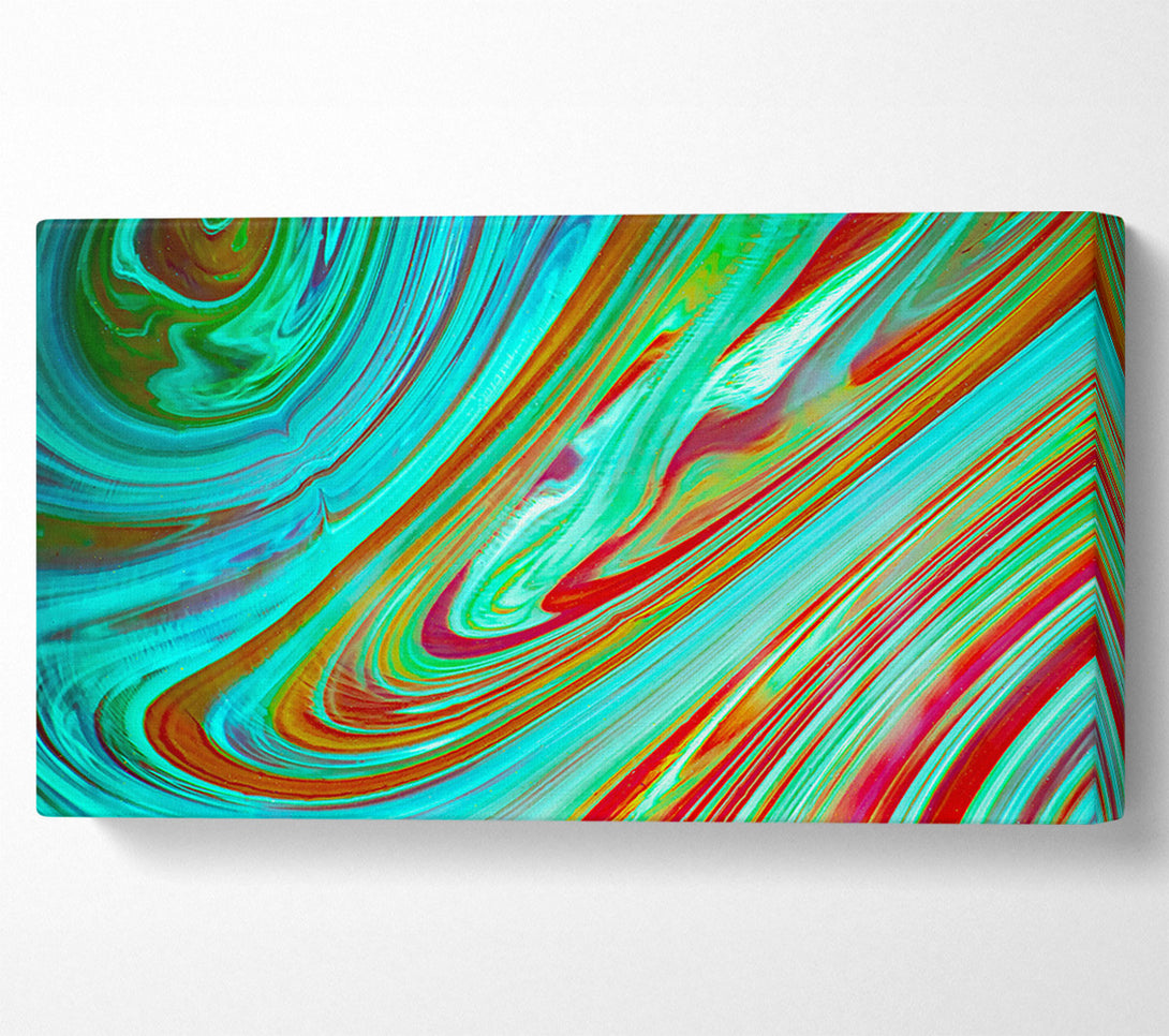  A Canvas Print of Cyan Swirling Dreams Canvas Art