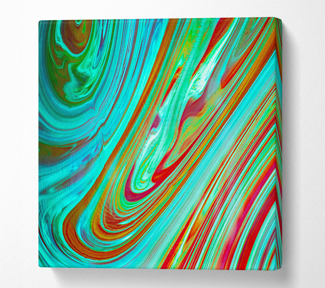 A Canvas Print of Cyan Swirling Dreams Canvas Art