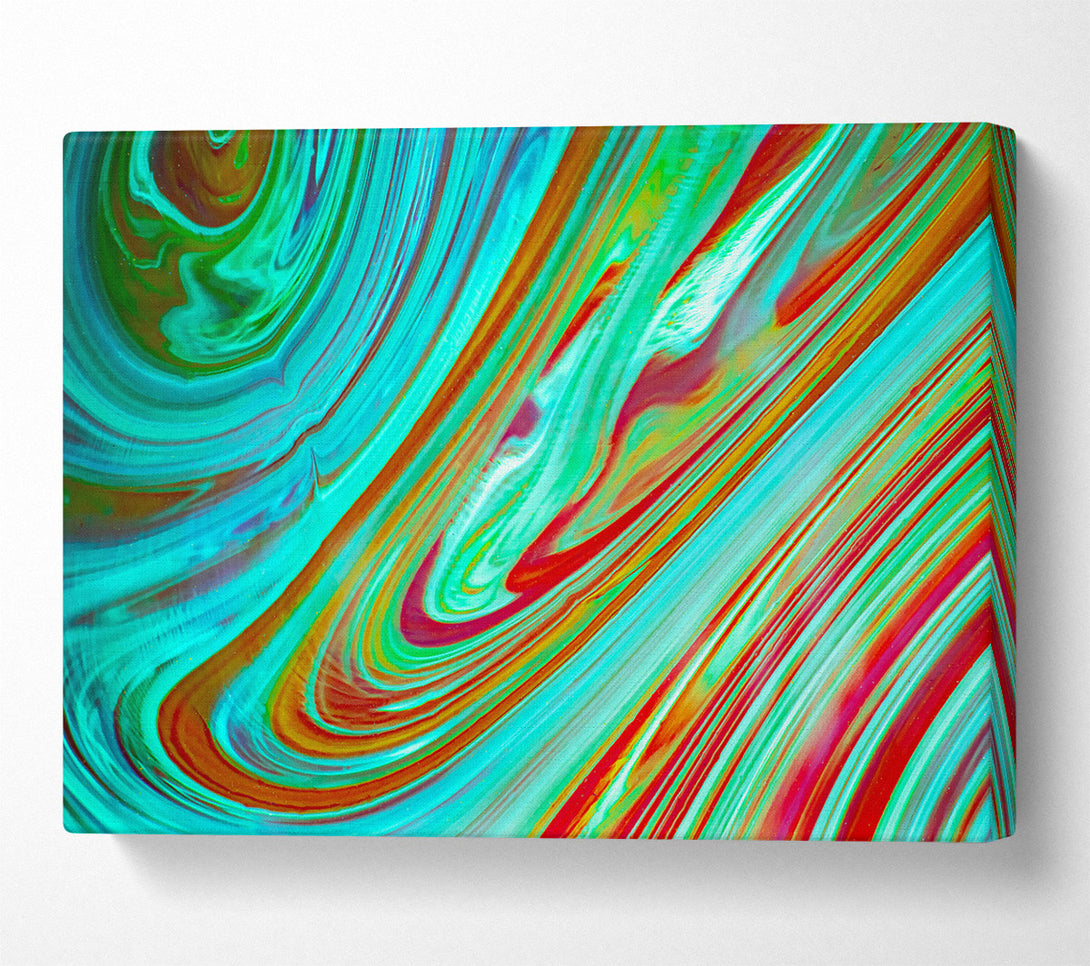  A Canvas Print of Cyan Swirling Dreams Canvas Art