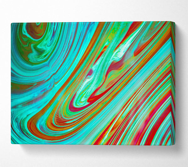  A Canvas Print of Cyan Swirling Dreams Canvas Art
