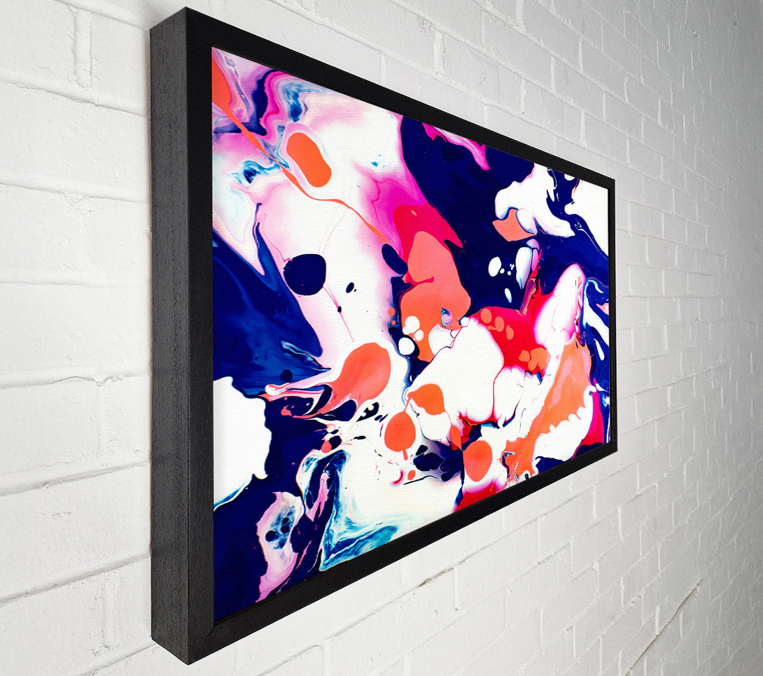  A Canvas Print of Coral And Navy Flow Canvas Wall Art