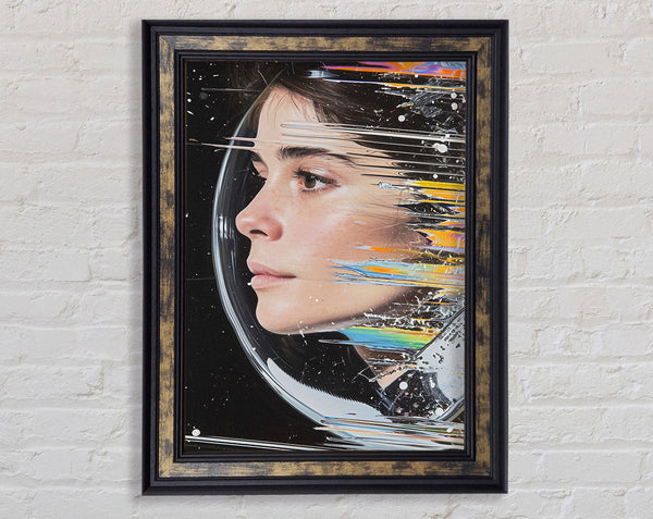 Space Woman Astronaut Framed Print