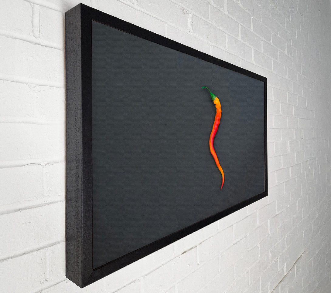  A Canvas Print of Orange Chili Curve Canvas Print