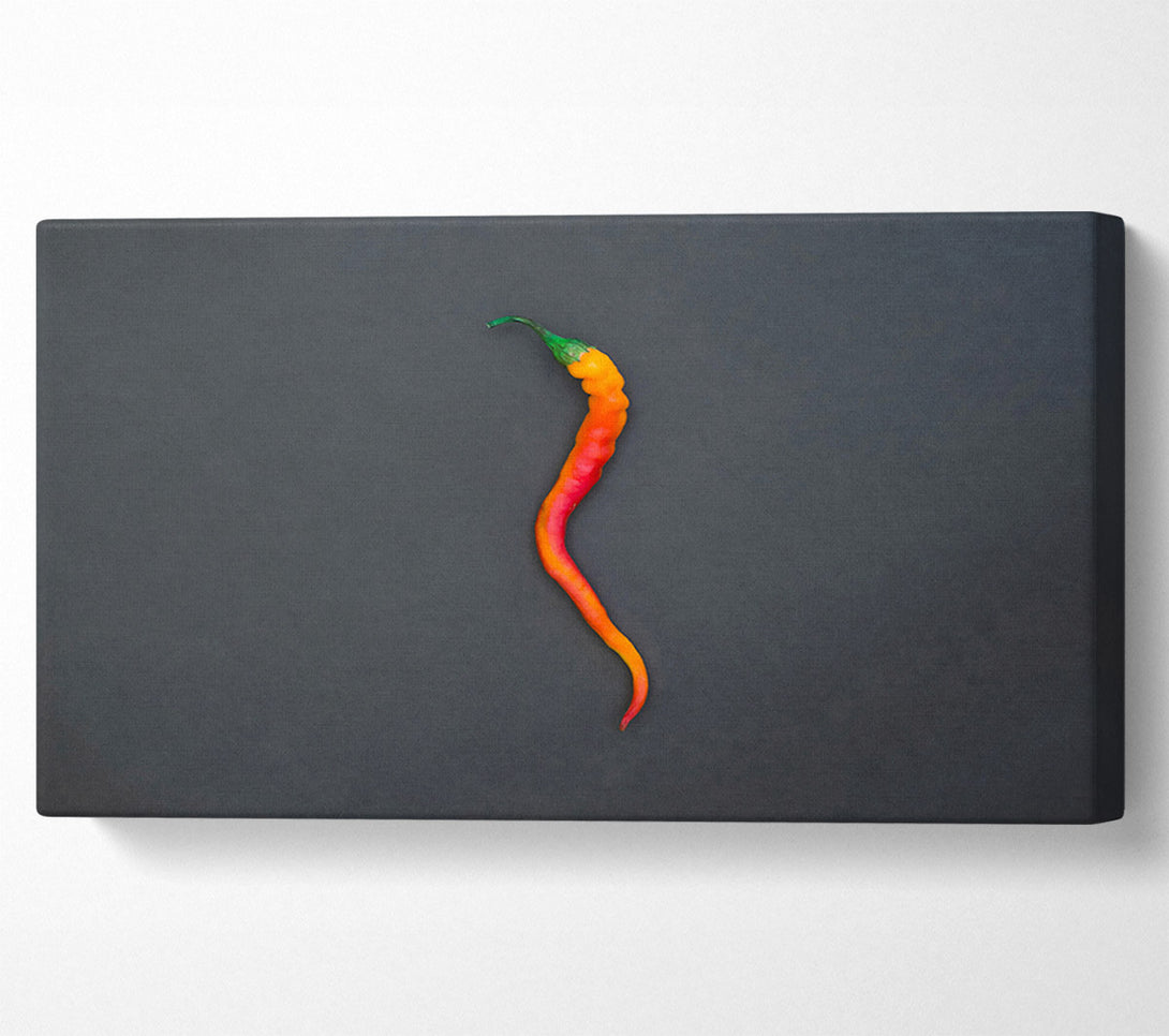  A Canvas Print of Orange Chili Curve Canvas Print