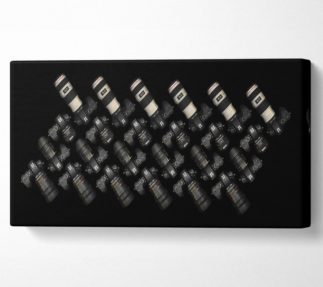  A Canvas Print of White Lens Array Canvas Print