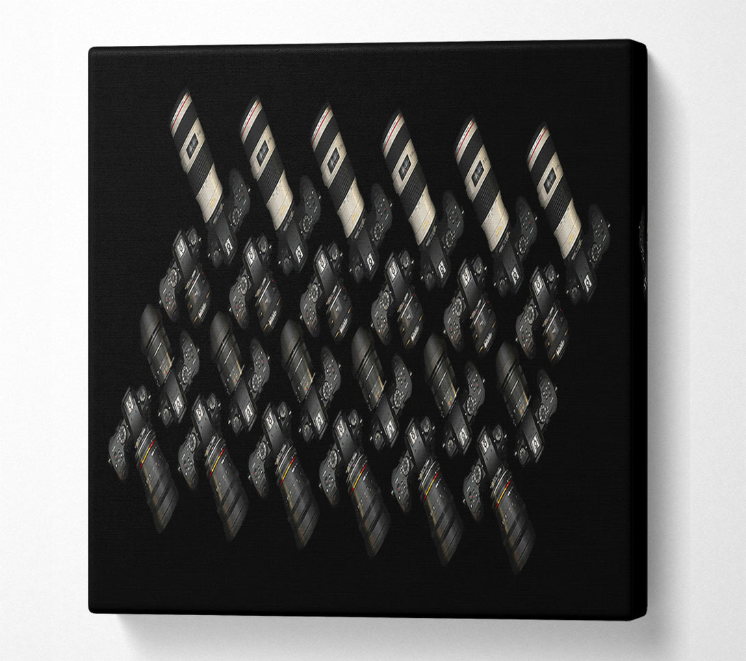  A Canvas Print of White Lens Array Canvas Print
