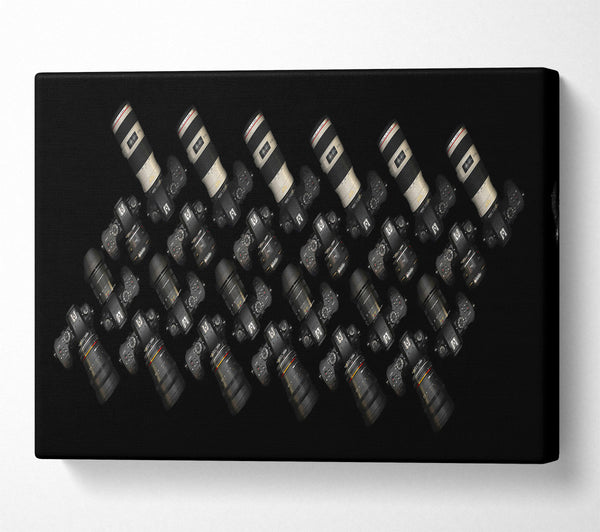  A Canvas Print of White Lens Array Canvas Print