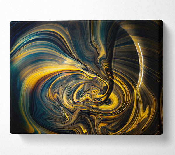  A Canvas Print of Golden Swirling Abyss Canvas Art