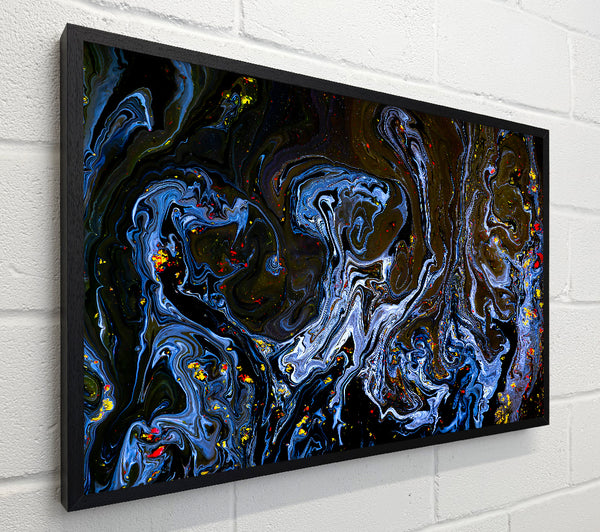 Azure Swirls In Black