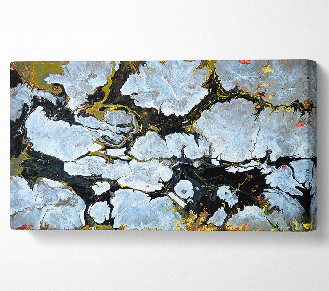  A Canvas Print of Silver And Black Swirls Canvas Print