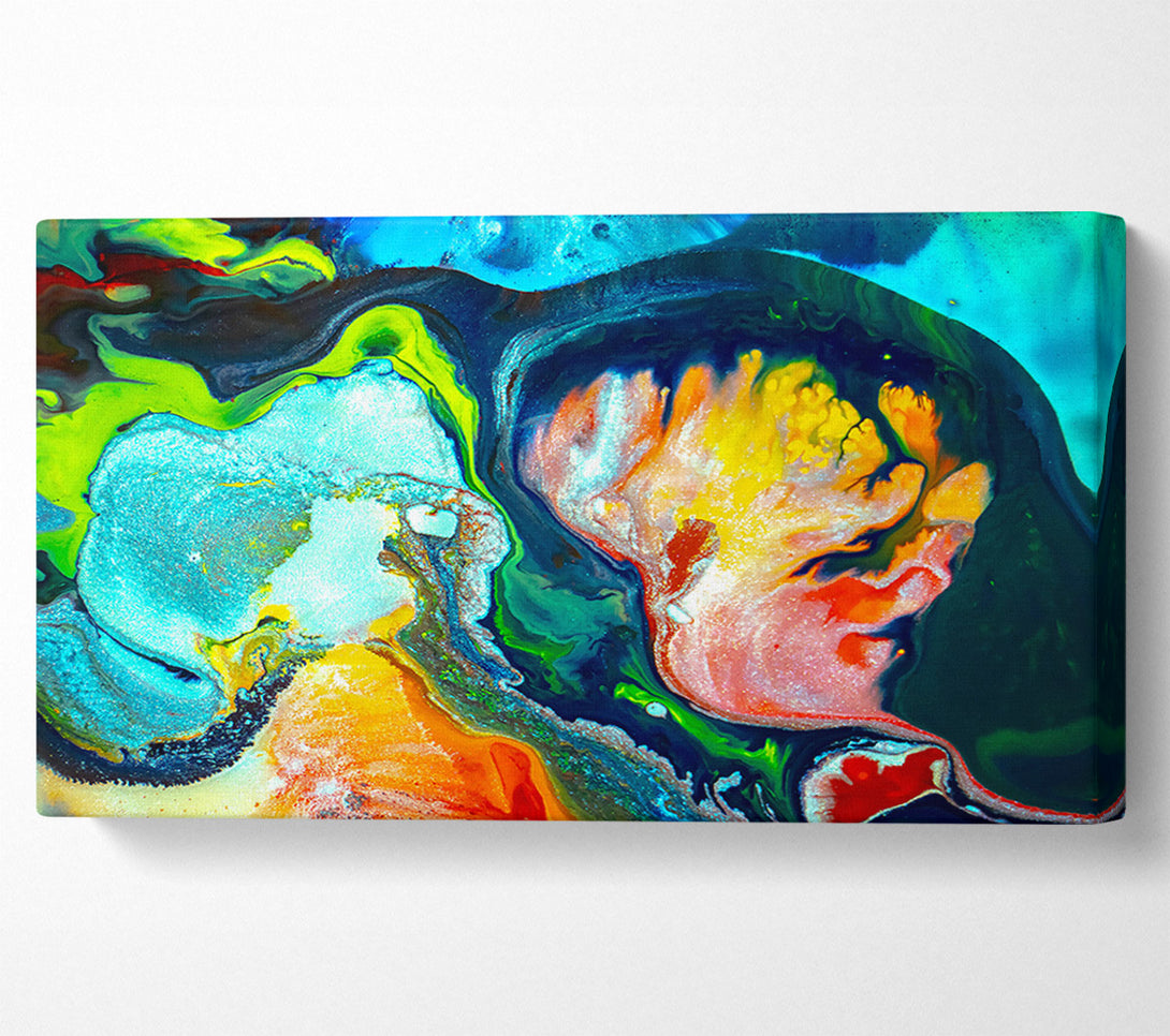  A Canvas Print of Azure And Orange Flow Canvas Art