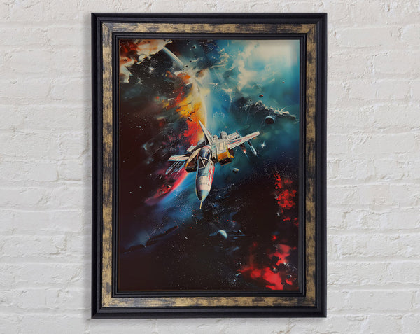 Spaceship Galaxy Framed Print