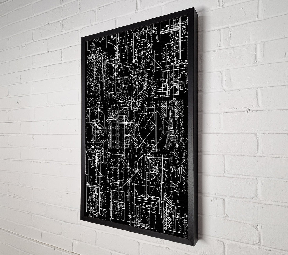  A Canvas Print of Blackboard Equations Canvas Print