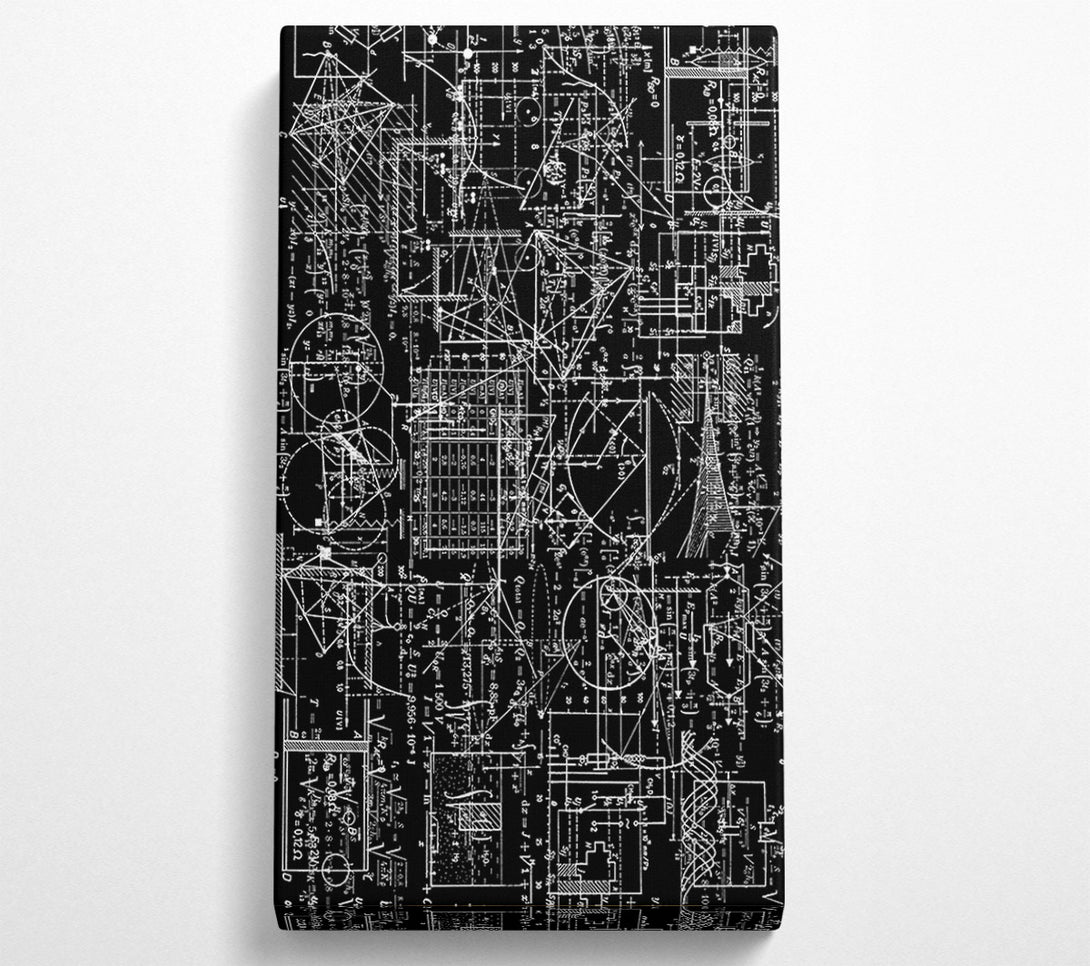  A Canvas Print of Blackboard Equations Canvas Print