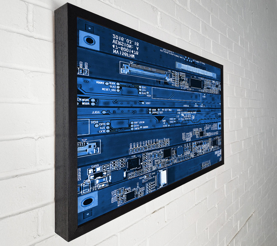  A Canvas Print of Blue Circuitry Dreams Canvas Print