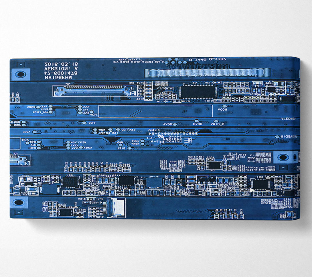  A Canvas Print of Blue Circuitry Dreams Canvas Print