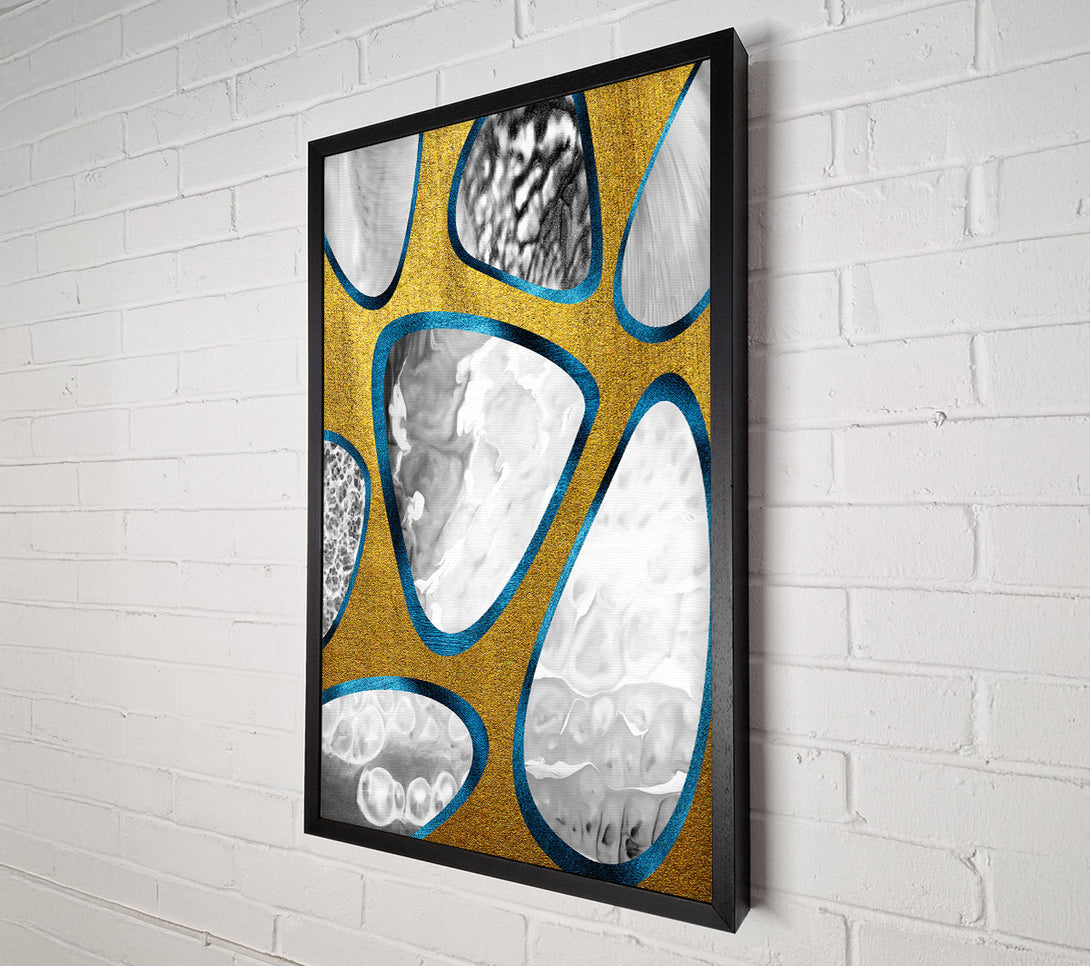  A Canvas Print of Golden Abstract Marbles Canvas Art