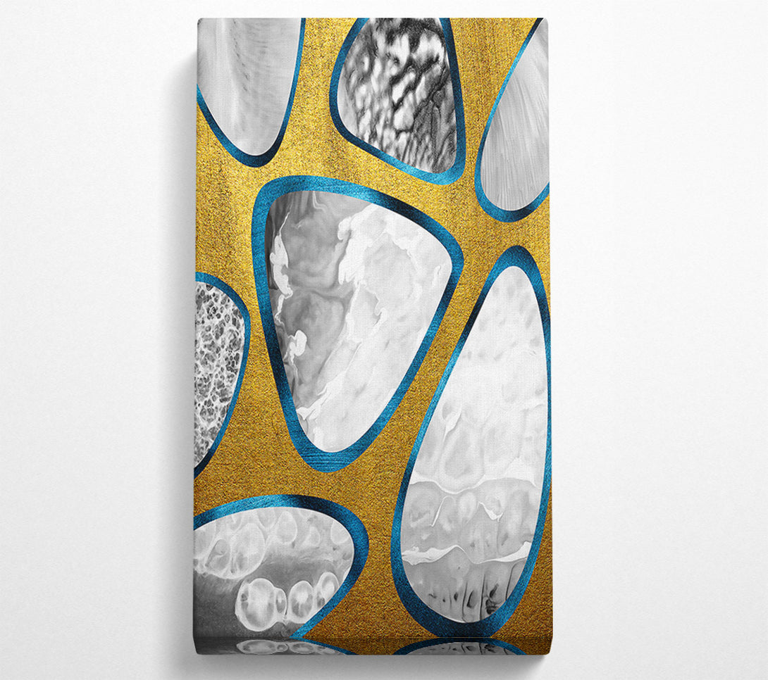  A Canvas Print of Golden Abstract Marbles Canvas Art