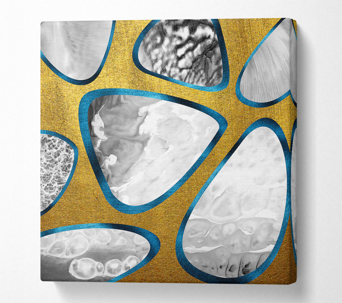  A Canvas Print of Golden Abstract Marbles Canvas Art
