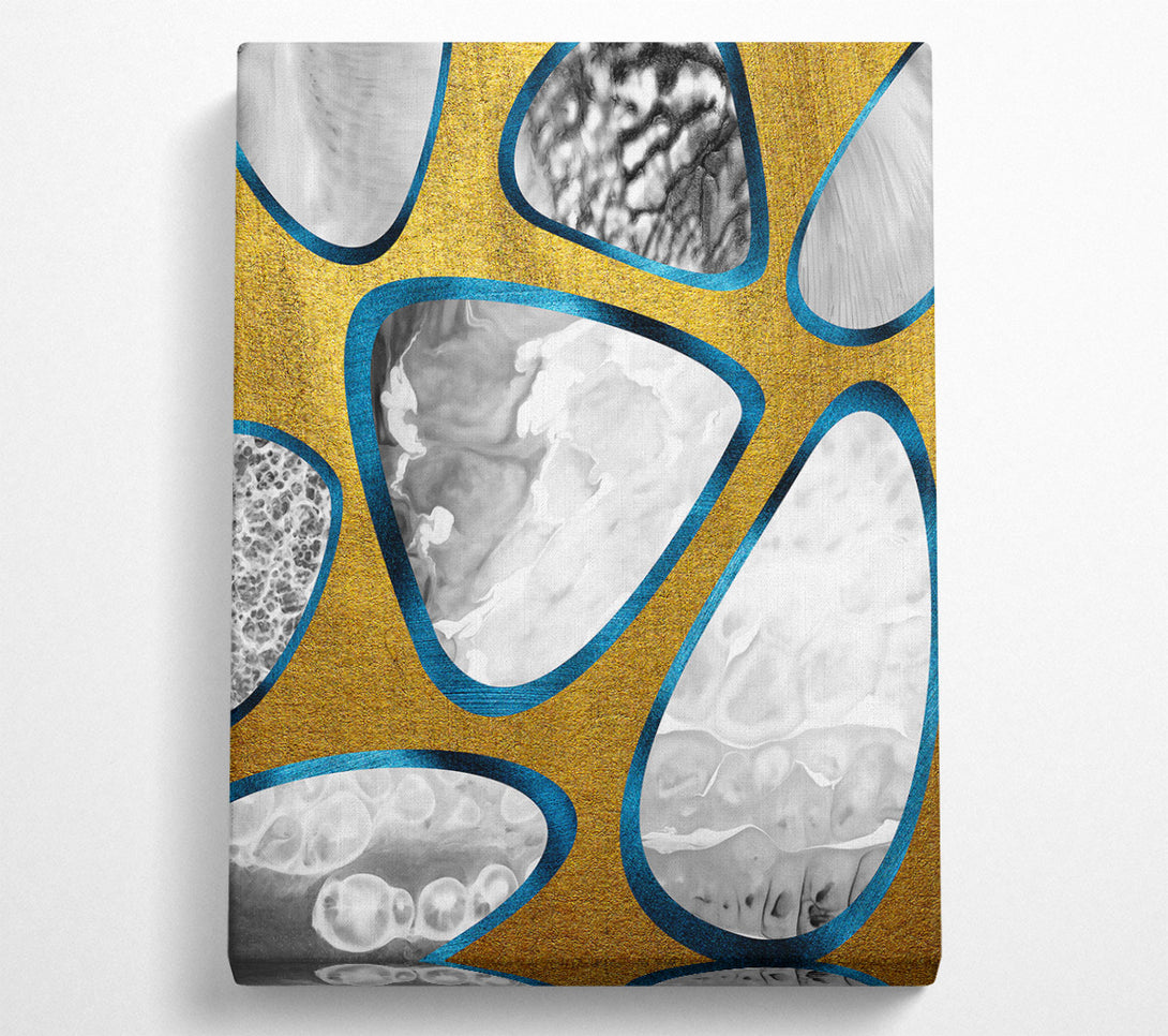  A Canvas Print of Golden Abstract Marbles Canvas Art