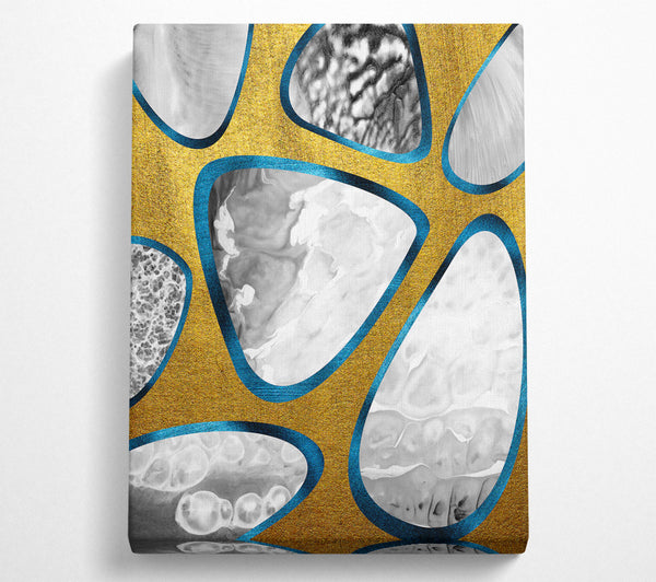 A Canvas Print of Golden Abstract Marbles Canvas Art