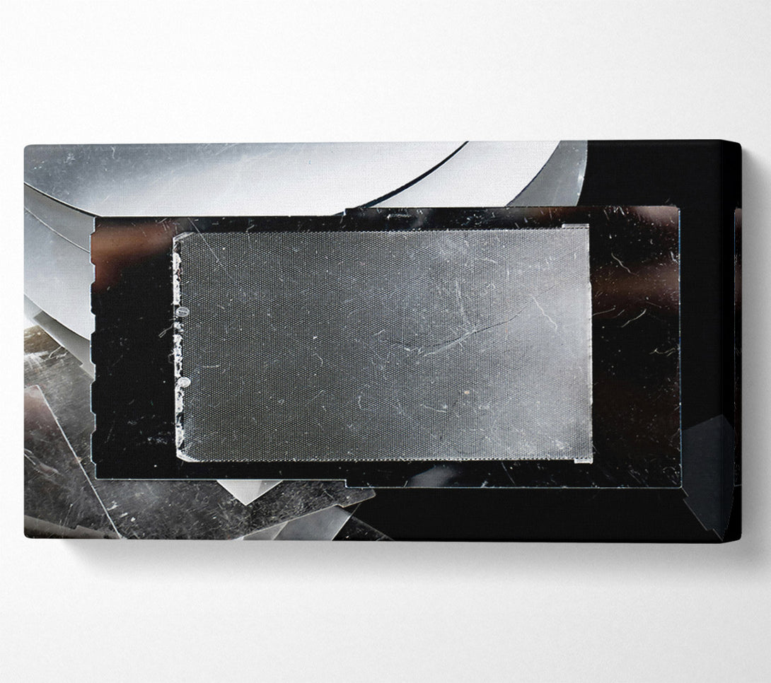  A Canvas Print of Grayscale Glass Grid Canvas Print