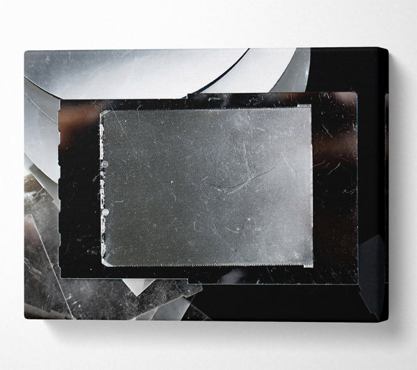  A Canvas Print of Grayscale Glass Grid Canvas Print