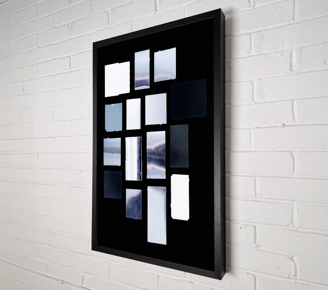  A Canvas Print of Silver And Black Blocks Canvas Print