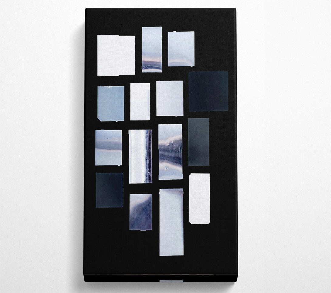  A Canvas Print of Silver And Black Blocks Canvas Print