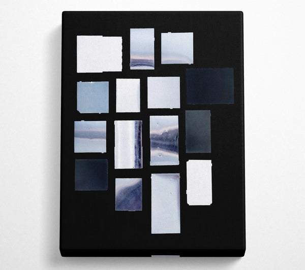  A Canvas Print of Silver And Black Blocks Canvas Print