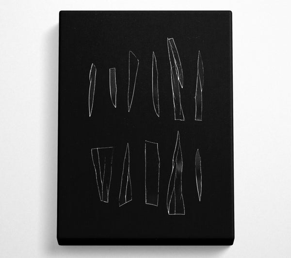  A Canvas Print of Black & White Fragments Canvas Wall Art