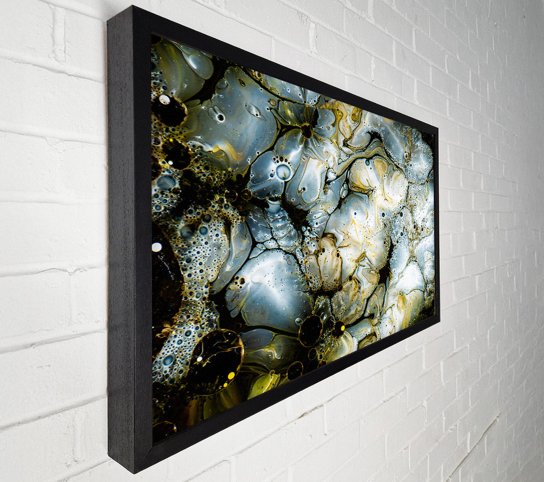  A Canvas Print of Golden Silver Swirl Canvas Print